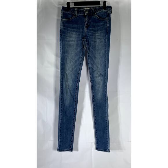 UNIQLO Women's Dark Blue Skinny Denim Straight-Leg Regular-Fit Jean SZ 24X33 - Picture 1 of 8